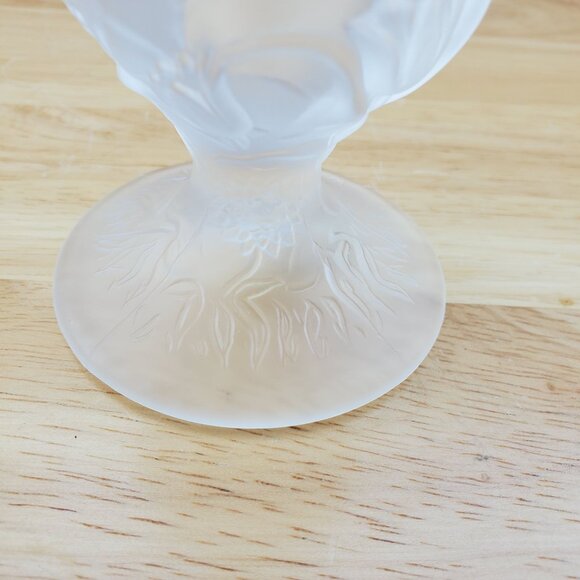 Vintage Fenton Satin Frosted Glass Swung Bud Vase Water Lily Approx 10 inch tall - Picture 11 of 11